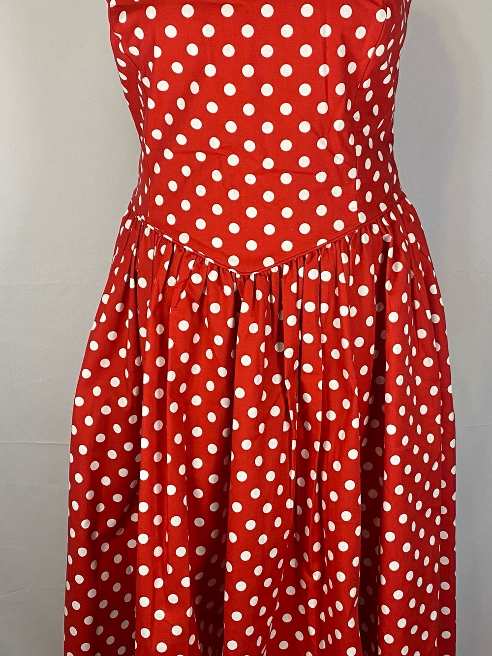 Red Polka Dot Fit-and-Flare Dress